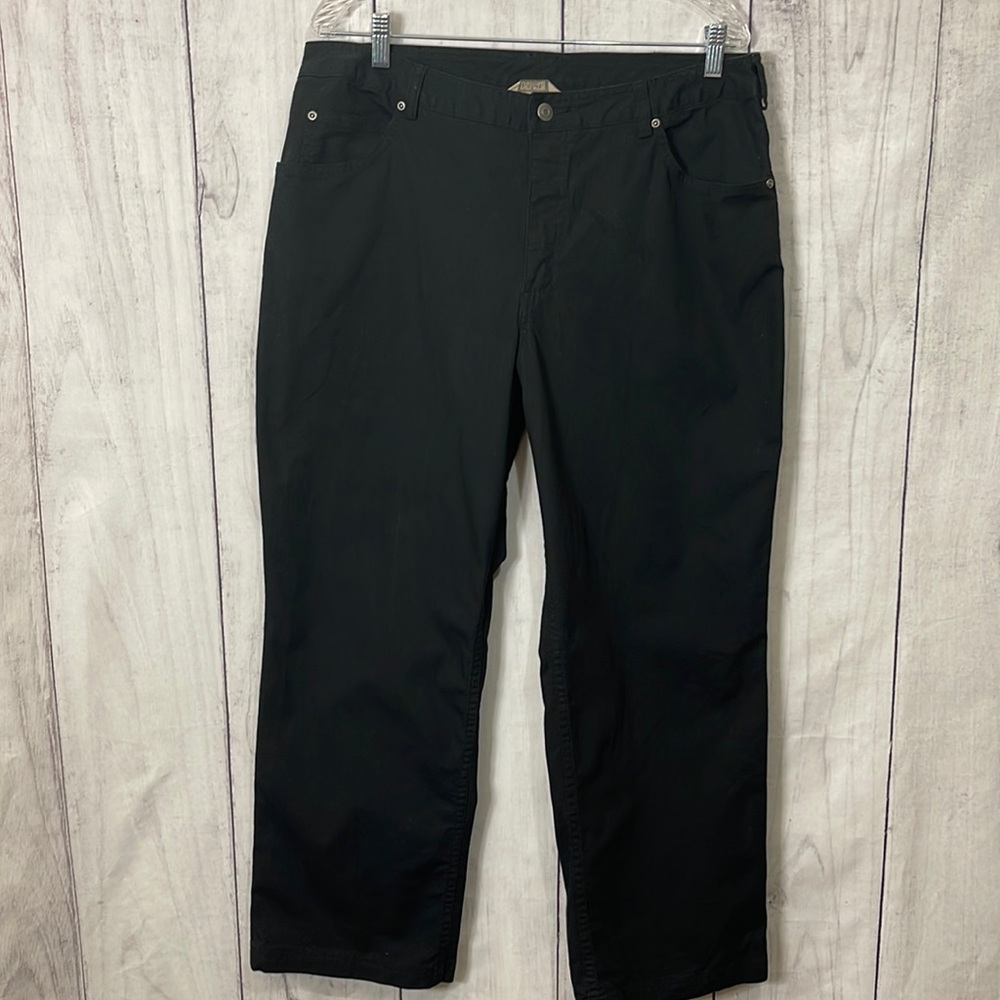 Duluth Trading Co Black Twill Work Pants Bootcut Womens Sz 16x29